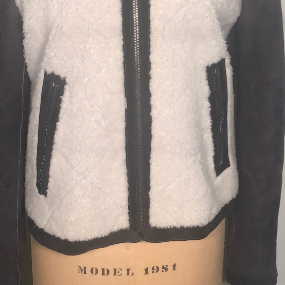 Neil Barrett Zip Suede Leather Shearling Jacket S - Picture 3 of 8